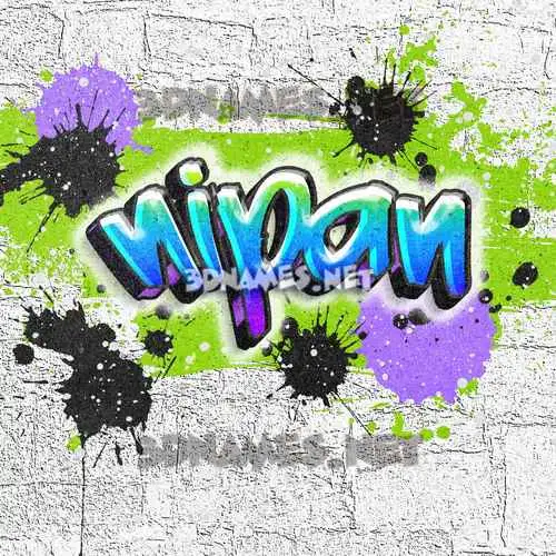 nipan in Graffiti Grunge style - 3D name wallpaper