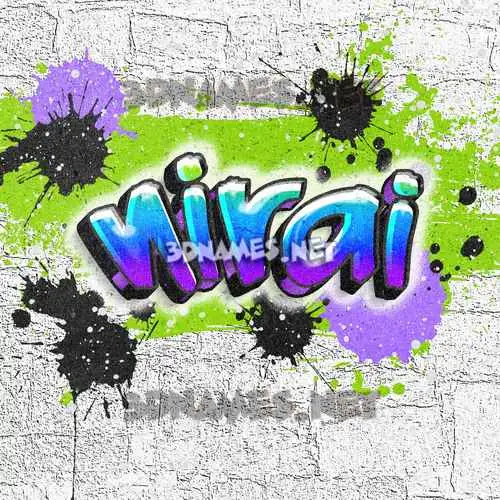 nirai in Graffiti Grunge style - 3D name wallpaper