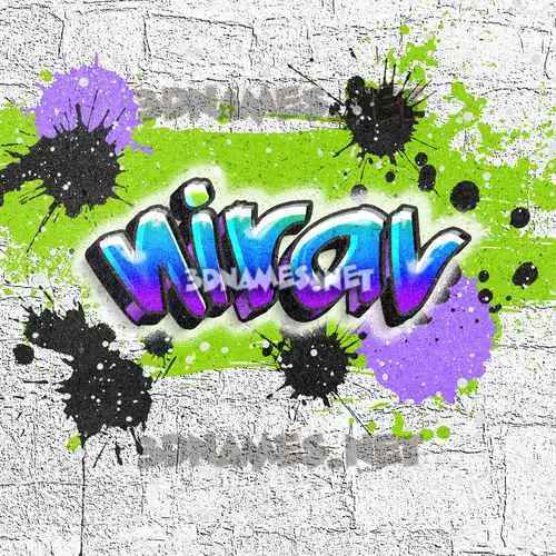 nirav in Graffiti Grunge style - 3D name wallpaper