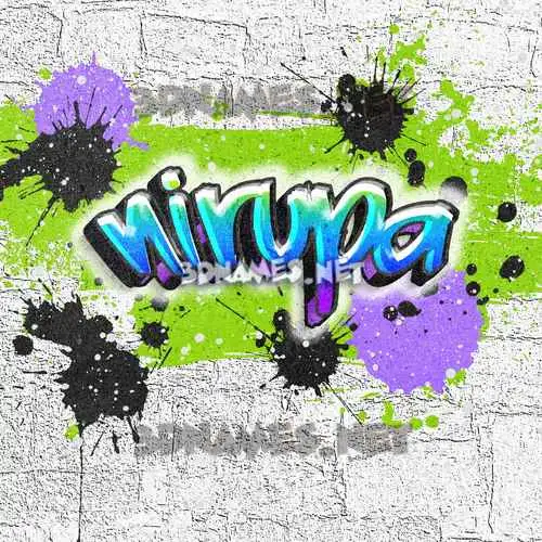 nirupa in Graffiti Grunge style - 3D name wallpaper