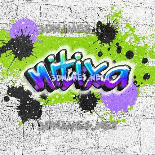 nitixa in Graffiti Grunge style - 3D name wallpaper