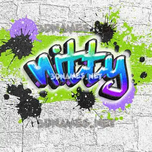 nitty in Graffiti Grunge style - 3D name wallpaper nitty in Graffiti Grunge style - 3D name wallpaper