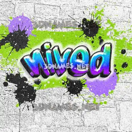 nived in Graffiti Grunge style - 3D name wallpaper nived in Graffiti Grunge style - 3D name wallpaper
