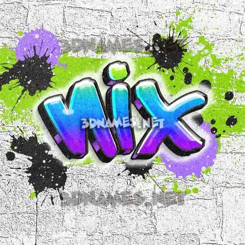 nix in Graffiti Grunge style - 3D name wallpaper nix in Graffiti Grunge style - 3D name wallpaper