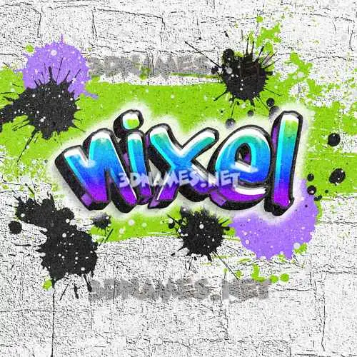 nixel in Graffiti Grunge style - 3D name wallpaper nixel in Graffiti Grunge style - 3D name wallpaper