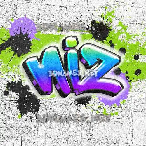 niz in Graffiti Grunge style - 3D name wallpaper niz in Graffiti Grunge style - 3D name wallpaper