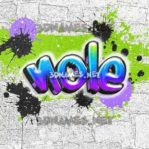nole in Graffiti Grunge style - 3D name wallpaper