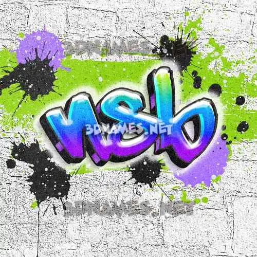 nsb in Graffiti Grunge style - 3D name wallpaper