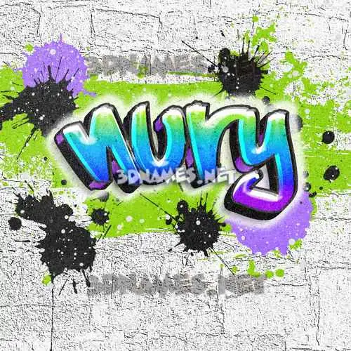 nury in Graffiti Grunge style - 3D name wallpaper nury in Graffiti Grunge style - 3D name wallpaper