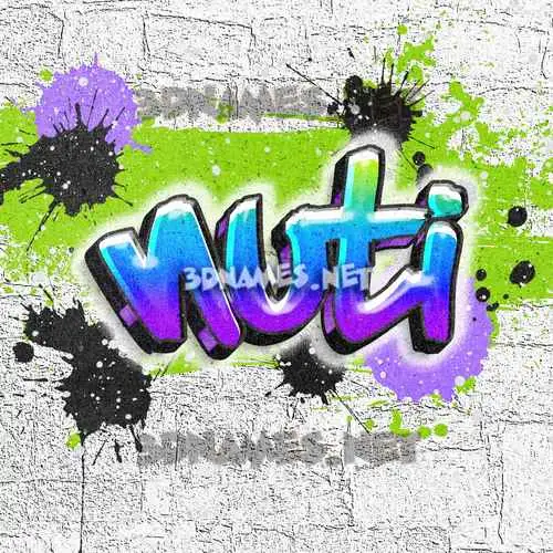 nuti in Graffiti Grunge style - 3D name wallpaper nuti in Graffiti Grunge style - 3D name wallpaper