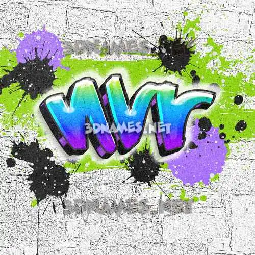 nvr in Graffiti Grunge style - 3D name wallpaper