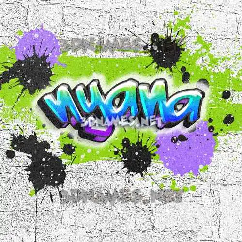 nyana in Graffiti Grunge style - 3D name wallpaper nyana in Graffiti Grunge style - 3D name wallpaper