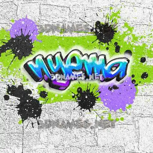 nyema in Graffiti Grunge style - 3D name wallpaper