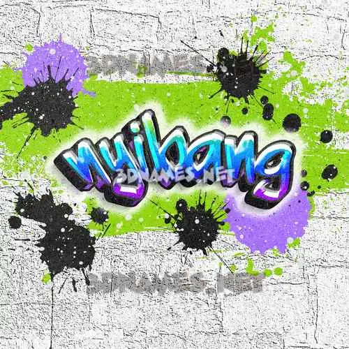 nyibang in Graffiti Grunge style - 3D name wallpaper