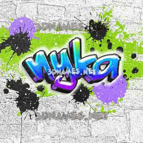 nyka in Graffiti Grunge style - 3D name wallpaper nyka in Graffiti Grunge style - 3D name wallpaper