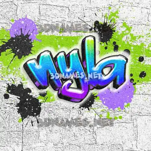 nyla in Graffiti Grunge style - 3D name wallpaper nyla in Graffiti Grunge style - 3D name wallpaper