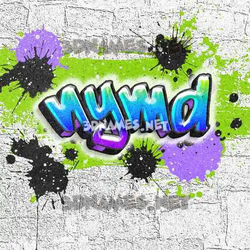 nymd in Graffiti Grunge style - 3D name wallpaper