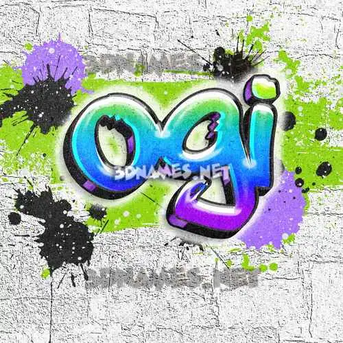 ogi in Graffiti Grunge style - 3D name wallpaper ogi in Graffiti Grunge style - 3D name wallpaper