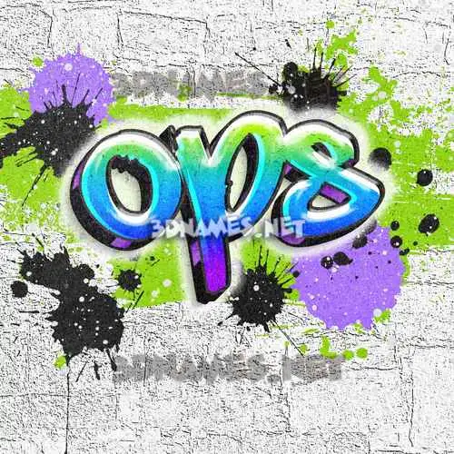 ops in Graffiti Grunge style - 3D name wallpaper ops in Graffiti Grunge style - 3D name wallpaper