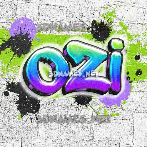 ozi in Graffiti Grunge style - 3D name wallpaper ozi in Graffiti Grunge style - 3D name wallpaper