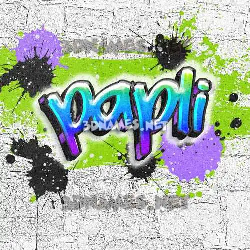 papli in Graffiti Grunge style - 3D name wallpaper papli in Graffiti Grunge style - 3D name wallpaper