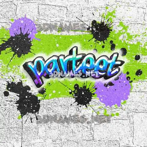 parteet in Graffiti Grunge style - 3D name wallpaper