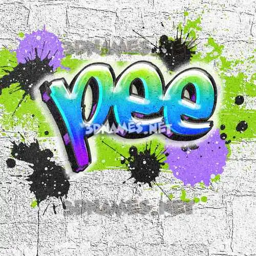 pee in Graffiti Grunge style - 3D name wallpaper pee in Graffiti Grunge style - 3D name wallpaper