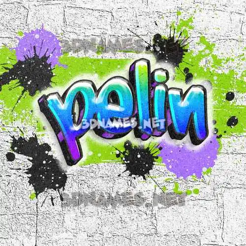pelin in Graffiti Grunge style - 3D name wallpaper