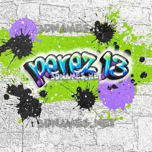 perez 13 in Graffiti Grunge style - 3D name wallpaper perez 13 in Graffiti Grunge style - 3D name wallpaper