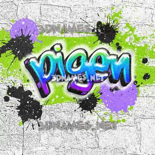 pigen in Graffiti Grunge style - 3D name wallpaper pigen in Graffiti Grunge style - 3D name wallpaper