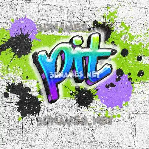 pit in Graffiti Grunge style - 3D name wallpaper