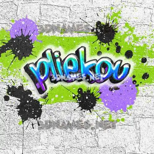 pliekou in Graffiti Grunge style - 3D name wallpaper pliekou in Graffiti Grunge style - 3D name wallpaper