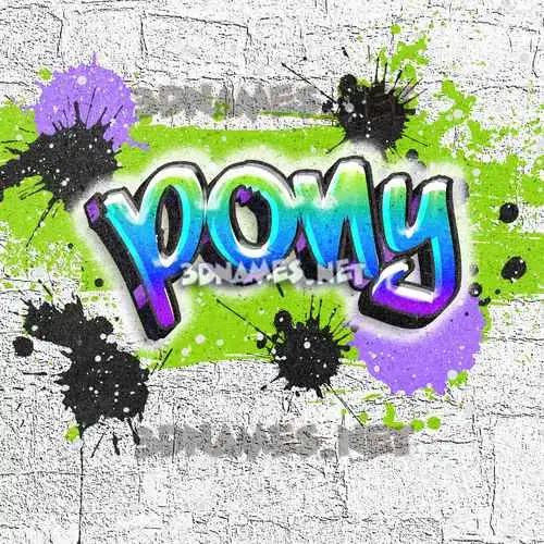 pony in Graffiti Grunge style - 3D name wallpaper pony in Graffiti Grunge style - 3D name wallpaper
