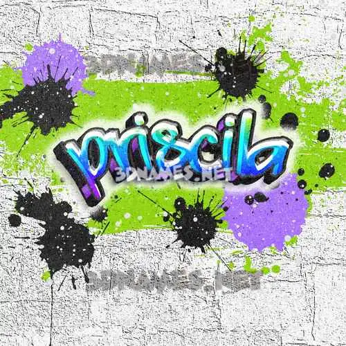 priscila in Graffiti Grunge style - 3D name wallpaper priscila in Graffiti Grunge style - 3D name wallpaper