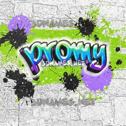 promy in Graffiti Grunge style - 3D name wallpaper promy in Graffiti Grunge style - 3D name wallpaper