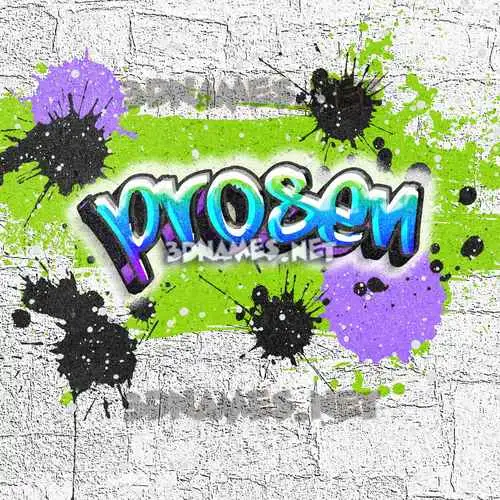 prosen in Graffiti Grunge style - 3D name wallpaper prosen in Graffiti Grunge style - 3D name wallpaper