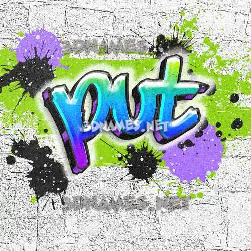 put in Graffiti Grunge style - 3D name wallpaper