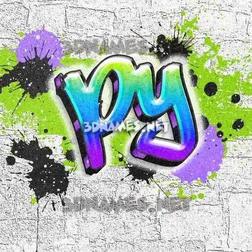 py in Graffiti Grunge style - 3D name wallpaper