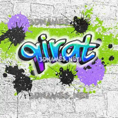 qirat in Graffiti Grunge style - 3D name wallpaper qirat in Graffiti Grunge style - 3D name wallpaper