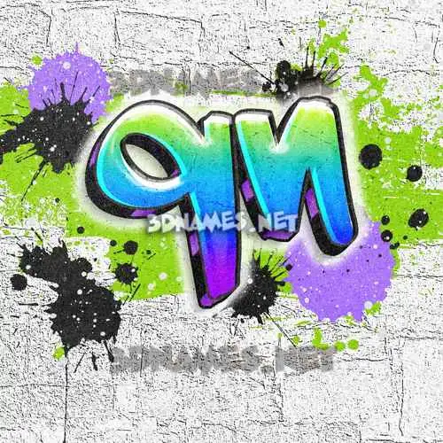 qn in Graffiti Grunge style - 3D name wallpaper qn in Graffiti Grunge style - 3D name wallpaper