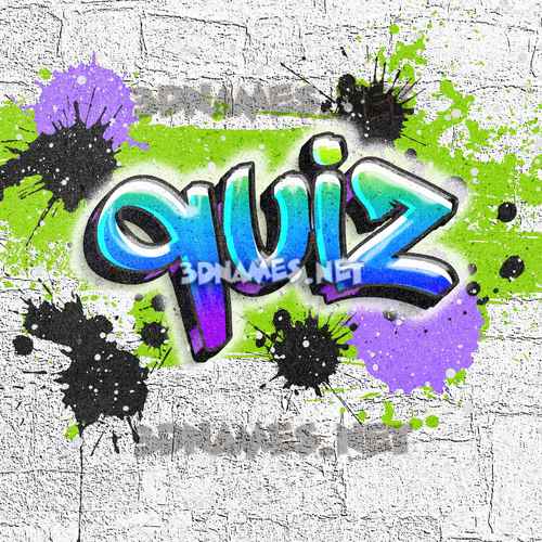 12 3D Names for "quiz"