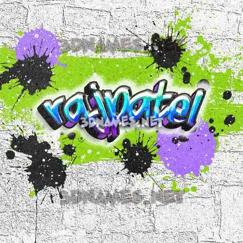 rajpatel in Graffiti Grunge style - 3D name wallpaper