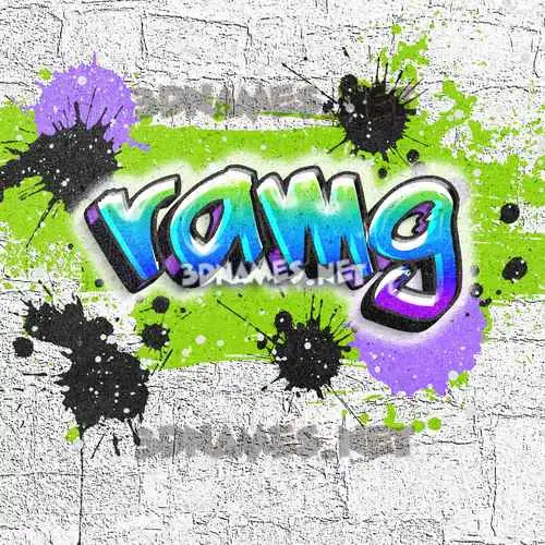 ramg in Graffiti Grunge style - 3D name wallpaper ramg in Graffiti Grunge style - 3D name wallpaper