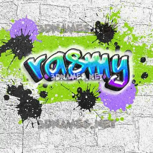 rasmy in Graffiti Grunge style - 3D name wallpaper rasmy in Graffiti Grunge style - 3D name wallpaper