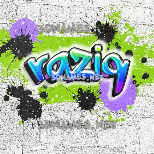 raziq in Graffiti Grunge style - 3D name wallpaper raziq in Graffiti Grunge style - 3D name wallpaper