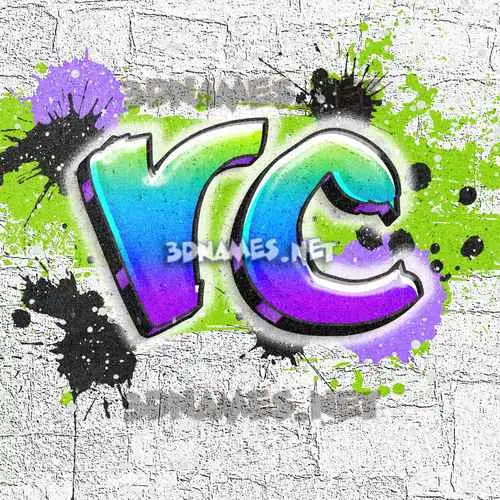 rc in Graffiti Grunge style - 3D name wallpaper rc in Graffiti Grunge style - 3D name wallpaper