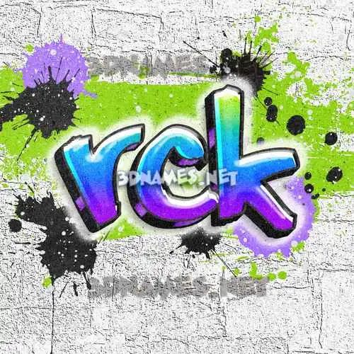 rck in Graffiti Grunge style - 3D name wallpaper rck in Graffiti Grunge style - 3D name wallpaper
