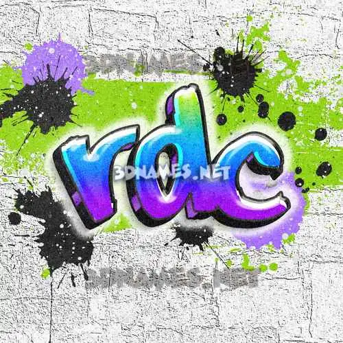 rdc in Graffiti Grunge style - 3D name wallpaper