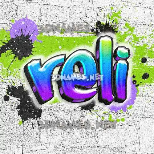 reli in Graffiti Grunge style - 3D name wallpaper reli in Graffiti Grunge style - 3D name wallpaper