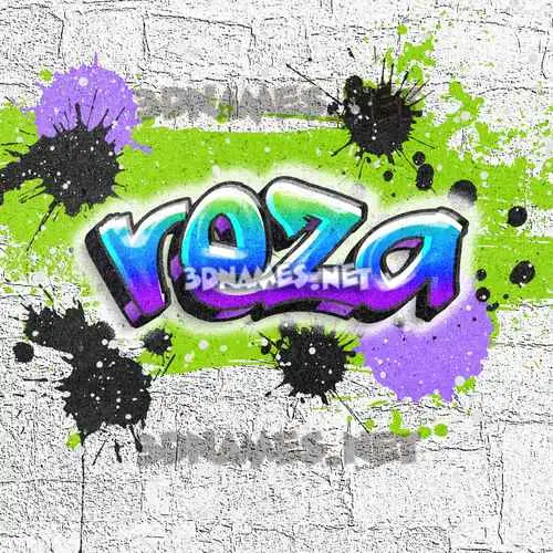 reza in Graffiti Grunge style - 3D name wallpaper reza in Graffiti Grunge style - 3D name wallpaper